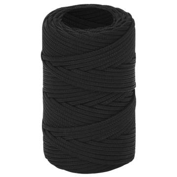 Boat Rope Full Black 2 mm - Durable Polypropylene 50 m