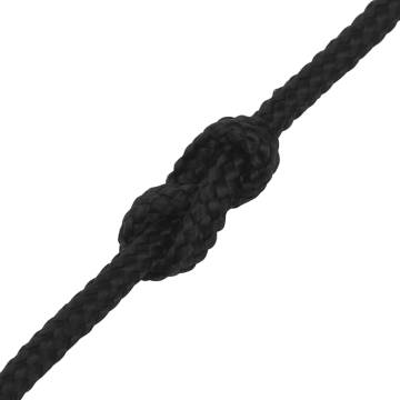 Boat Rope Full Black 2 mm - Durable Polypropylene 50 m