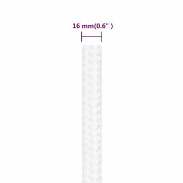 Boat Rope Full White 16mm 25m - Durable Polypropylene | HipoMarket