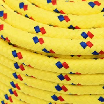 Boat Rope Yellow 12mm 250m - Durable Polypropylene