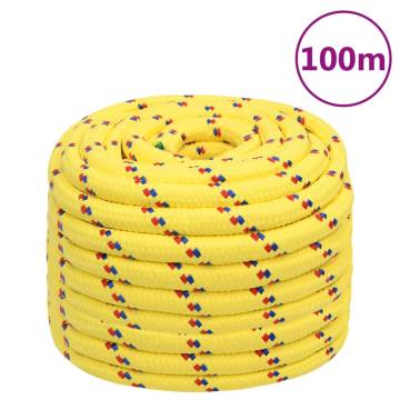 Durable Yellow Boat Rope 20mm 100m | Polypropylene