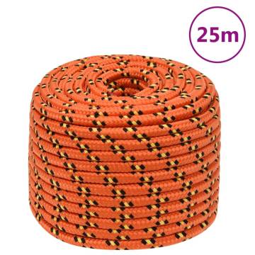 Boat Rope Orange 14mm 25m Polypropylene - Durable & Versatile