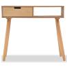 Stylish Solid Pinewood Console Table | 80x30x72 cm Brown