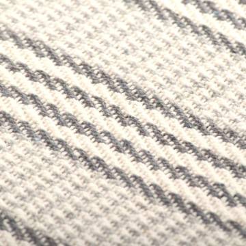 Cotton Striped Throw 220x250 cm - Grey & White | HipoMarket