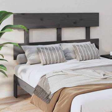 Stylish Grey Bed Headboard - Solid Pine Wood | Hipo Market