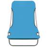 Folding Sun Loungers 2 pcs - Steel & Fabric Blue | Hipo Market