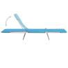 Folding Sun Loungers 2 pcs - Steel & Fabric Blue | Hipo Market