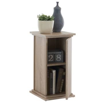 FMD Accent Table with Door - Stylish Oak Tree Design