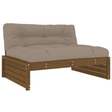 Middle Sofa Honey Brown - Solid Wood Pine | Hipomarket UK