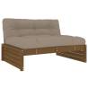 Middle Sofa Honey Brown - Solid Wood Pine | Hipomarket UK