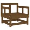 Garden Chairs with Cushions - 2 pcs Honey Brown Solid Wood Pine