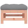 Garden Footstool with Cushion - Solid Wood Douglas | Hipo Market