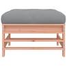 Garden Footstool with Cushion - Solid Wood Douglas | Hipo Market