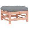 Garden Footstool with Cushion - Solid Wood Douglas | Hipo Market