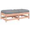 Garden Footstools with Cushions - Solid Douglas Wood 2pcs