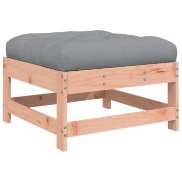 Garden Footstools with Cushions - Solid Douglas Wood 2pcs