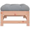 Garden Footstools with Cushions - Solid Douglas Wood 2pcs