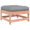 Garden Footstools with Cushions - Solid Douglas Wood 2pcs