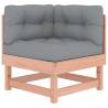 Corner Sofa with Cushions - Solid Douglas Wood | Hipo Market