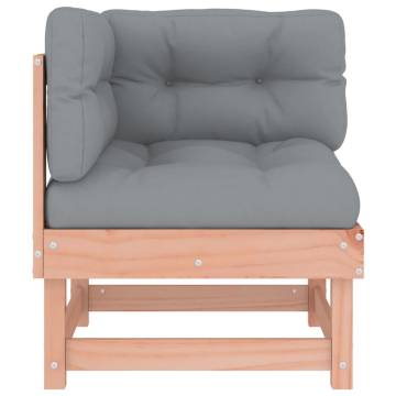 Corner Sofa with Cushions - Solid Douglas Wood | Hipo Market