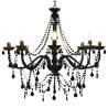 Chandelier with Beads Black 8 x E14 Bulbs Colour black Quantity in Package 1 Bulb Quantity 