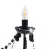 Chandelier with Beads - Black 8 x E14 Bulbs | Hipomarket