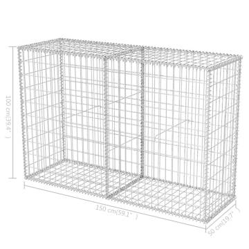 Gabion Basket Galvanised Steel 150x50x100 cm - Durable & Stylish