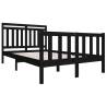 Black Bed Frame 120x190 cm Small Double - Solid Wood Design