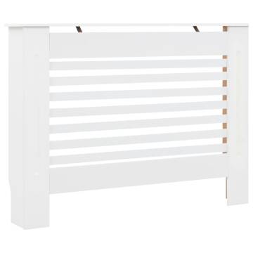 Radiator Cover White 112x19x81.5 cm MDF - Stylish & Durable