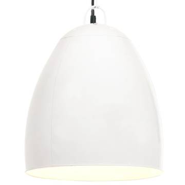 Industrial Hanging Lamp 25W White Round 42cm E27 | HipoMarket