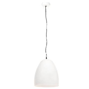 Industrial Hanging Lamp 25W White Round 42cm E27 | HipoMarket