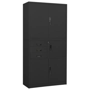 Steel Office Cabinet Anthracite 90x40x180 cm - Durable Storage