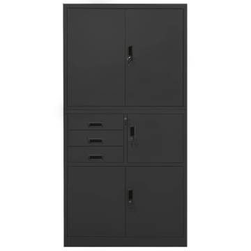 Steel Office Cabinet Anthracite 90x40x180 cm - Durable Storage