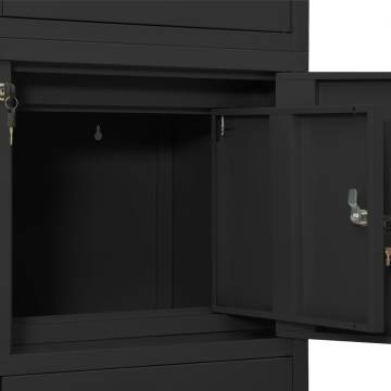 Steel Office Cabinet Anthracite 90x40x180 cm - Durable Storage