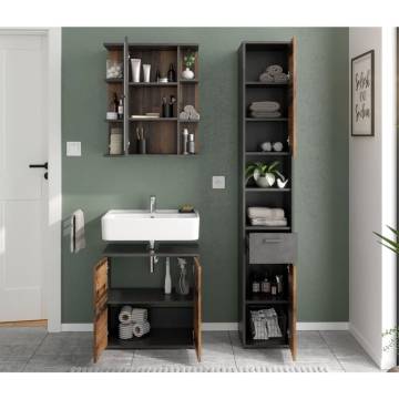 FMD Bathroom Sink Cabinet - Matera Old Style Dark