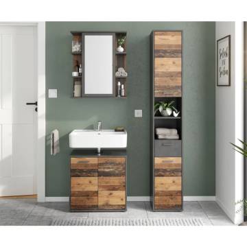 FMD Bathroom Sink Cabinet - Matera Old Style Dark