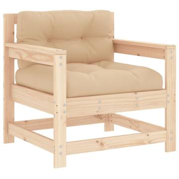 Garden Chairs with Cushions - 2 pcs Solid Pine Wood | HipoMarket