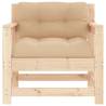 Garden Chairs with Cushions - 2 pcs Solid Pine Wood | HipoMarket