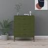 Chest of Drawers Olive Green 80x35x101.5 cm Steel Colour olive green Quantity in Package 1 