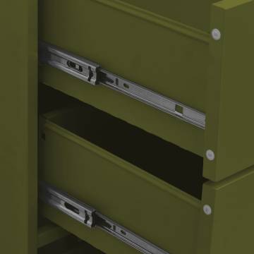 Stylish Olive Green Chest of Drawers - 80x35x101.5 cm Steel