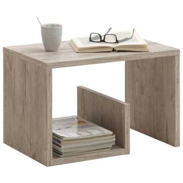 FMD 2-in-1 Coffee Table - Sand Oak Modern Design