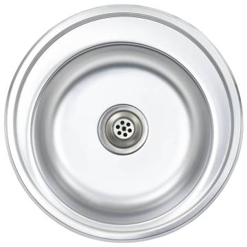 Stainless Steel Kitchen Sink with Strainer & Trap - Modern Design