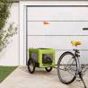 Pet Bike Trailer Green and Black Oxford Fabric and Iron Colour green Size 68.5 x 135 x 73.5 cm 