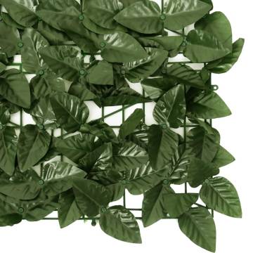 Stylish Balcony Screen with Dark Green Leaves | 300x75 cm