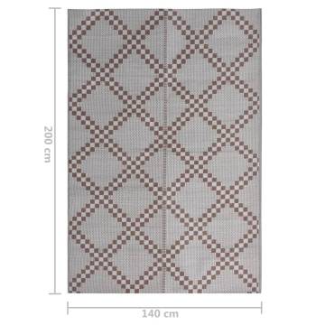 Stylish Outdoor Rug Brown 140x200 cm | HipoMarket