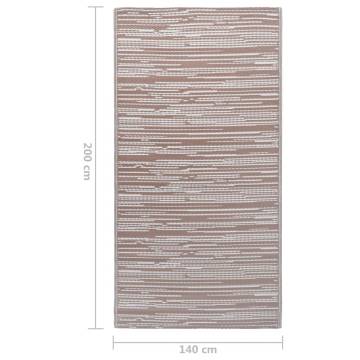 Trendy Taupe Outdoor Rug 140x200 cm - Stylish & Cozy