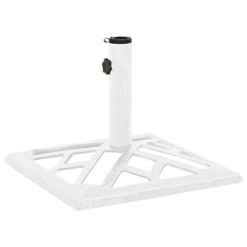 Sturdy White Cast Iron Umbrella Base - 44x44x31 cm