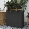 Planter Black 80x40x80 cm - Durable Poly Rattan