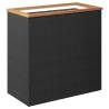 Planter Black 80x40x80 cm - Durable Poly Rattan