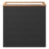 Planter Black 80x40x80 cm - Durable Poly Rattan